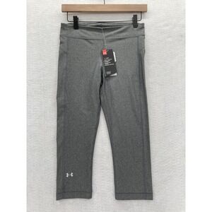 Under Armour Leggings Womens Medium HeatGear Compression Capris Athletic Gym NWT